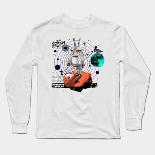 Sci-Fi Asteroid Boy & His Cat Long Sleeve T-Shirt